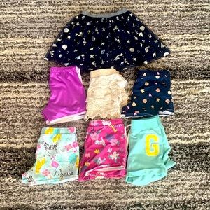 Girls size 12/14 shorts bundle, by carters, justice, and Disney jumping beans